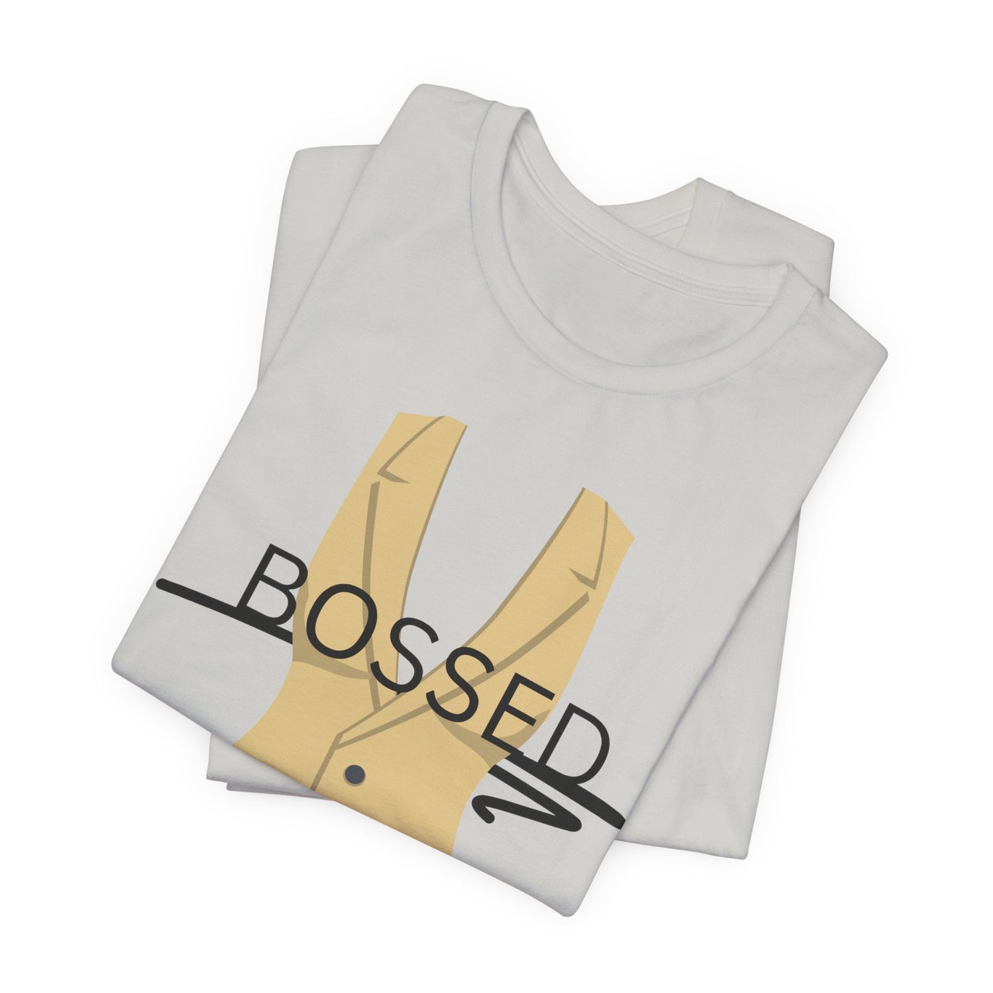 Bossed Unisex Garment-Dyed T-shirt in Black