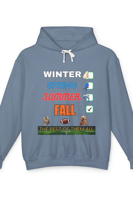 Fall Hoodies - Unisex Lightweight Hooded Sweatshirt