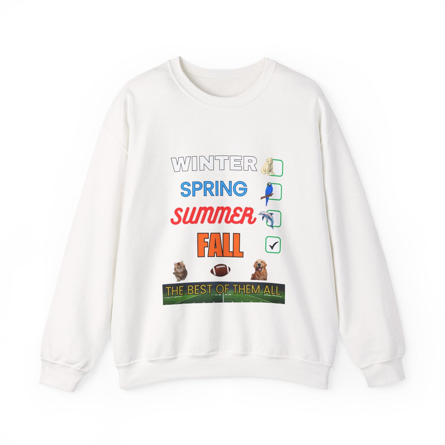Fall Crewneck Sweatshirt — "The Best of Them All" Seasonal Checklist Design