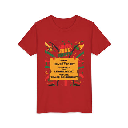 Youth Short Sleeve Tee - Happy Juneteenth Celebration Shirt for Kids
