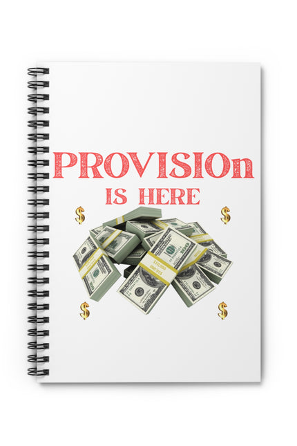 Money Provision Spiral Notebook - Creative Writing, Journaling, Gift for Entrepreneurs, Note-taking, Business Planner