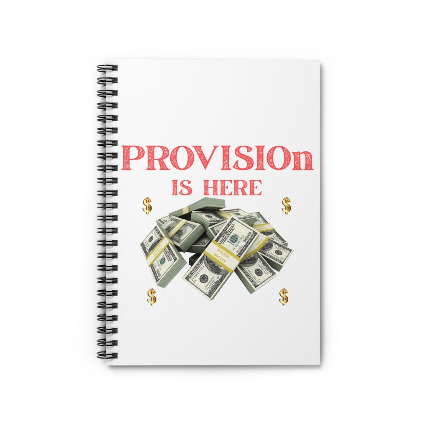 Money Provision Spiral Notebook - Creative Writing, Journaling, Gift for Entrepreneurs, Note-taking, Business Planner