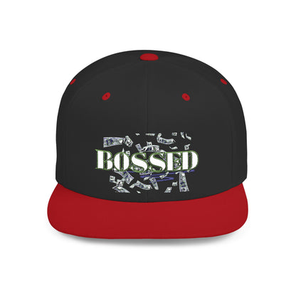BOSSED Flat Bill Snapback Hat - Stylish Cap for Confident Individuals