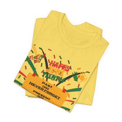 Happy Juneteenth Unisex Garment-Dyed T-Shirt - Celebrate Freedom and Heritage