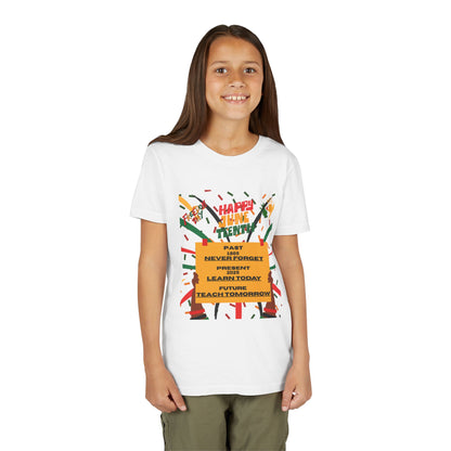 Youth Short Sleeve Tee - Happy Juneteenth Celebration Shirt for Kids