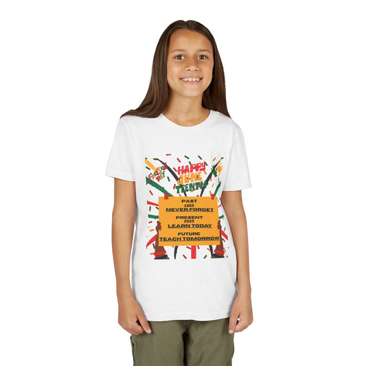 Youth Short Sleeve Tee - Happy Juneteenth Celebration Shirt for Kids
