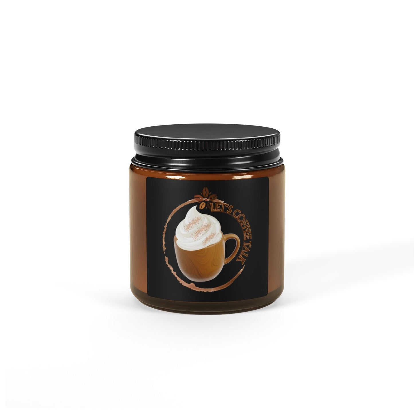 Cozy Coffee Scented Soy Candle - Amber Jar