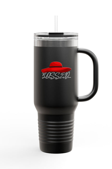Fashionable Insulated Travel Mug - 40oz with 'BOSSED' Design