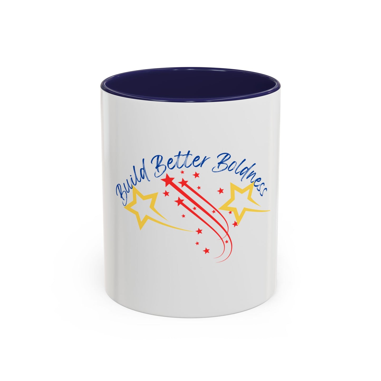 Inspirational Accent Coffee Mug - Build Better Boldness - Perfect for Morning Motivation