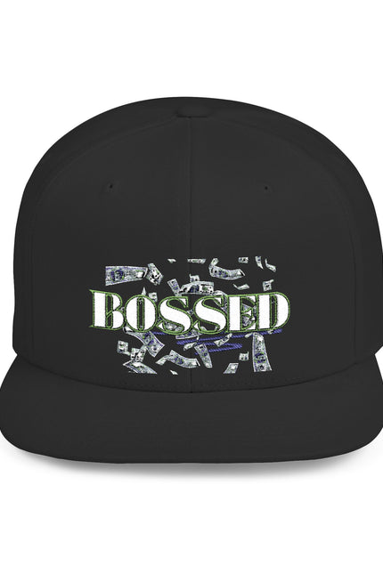BOSSED Flat Bill Snapback Hat - Stylish Cap for Confident Individuals