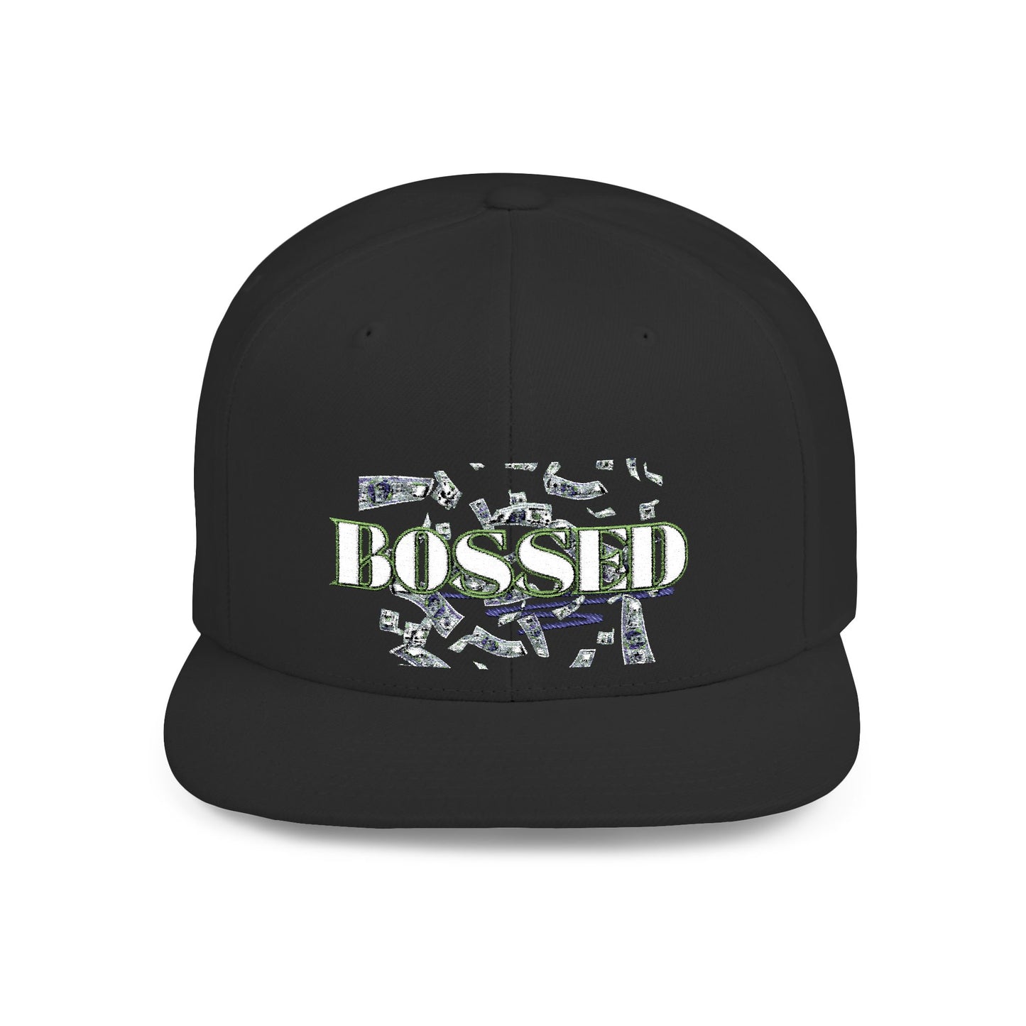 BOSSED Flat Bill Snapback Hat - Stylish Cap for Confident Individuals