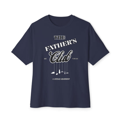 Classic Father’s Club Unisex Oversized Tee, Casual Shirt for Dads, Gift for Father's Day, Comfortable Everyday Wear, Trendy Boxy Top