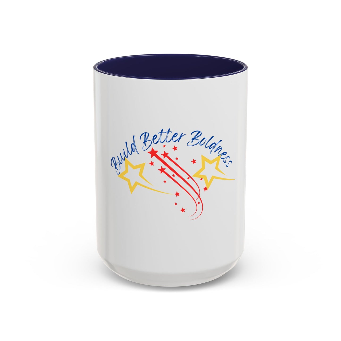 Inspirational Accent Coffee Mug - Build Better Boldness - Perfect for Morning Motivation