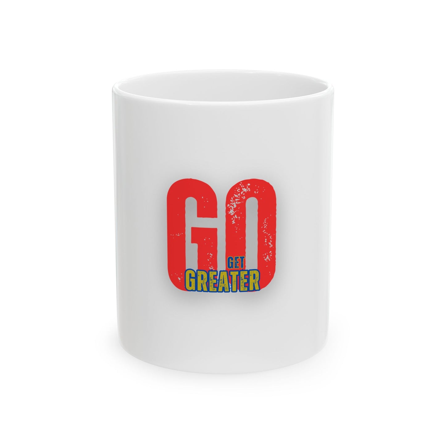 Motivational Ceramic Mug - "GO GET GREATER" - Inspiring Coffee Cup