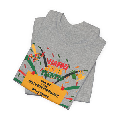 Happy Juneteenth Unisex Garment-Dyed T-Shirt - Celebrate Freedom and Heritage