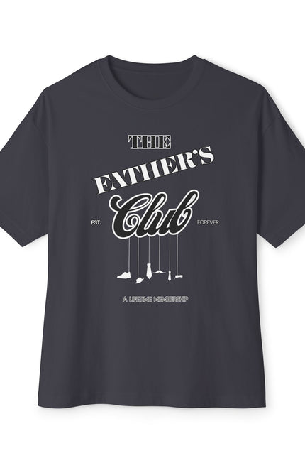 Classic Father’s Club Unisex Oversized Tee, Casual Shirt for Dads, Gift for Father's Day, Comfortable Everyday Wear, Trendy Boxy Top
