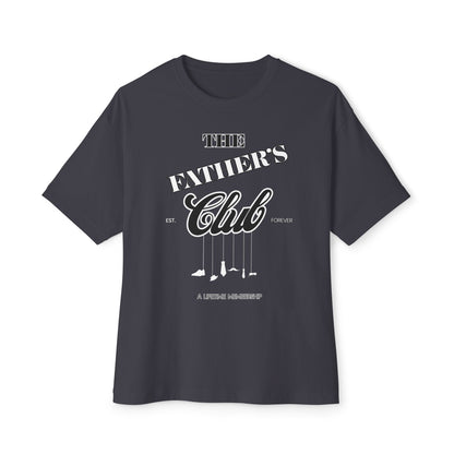 Classic Father’s Club Unisex Oversized Tee, Casual Shirt for Dads, Gift for Father's Day, Comfortable Everyday Wear, Trendy Boxy Top