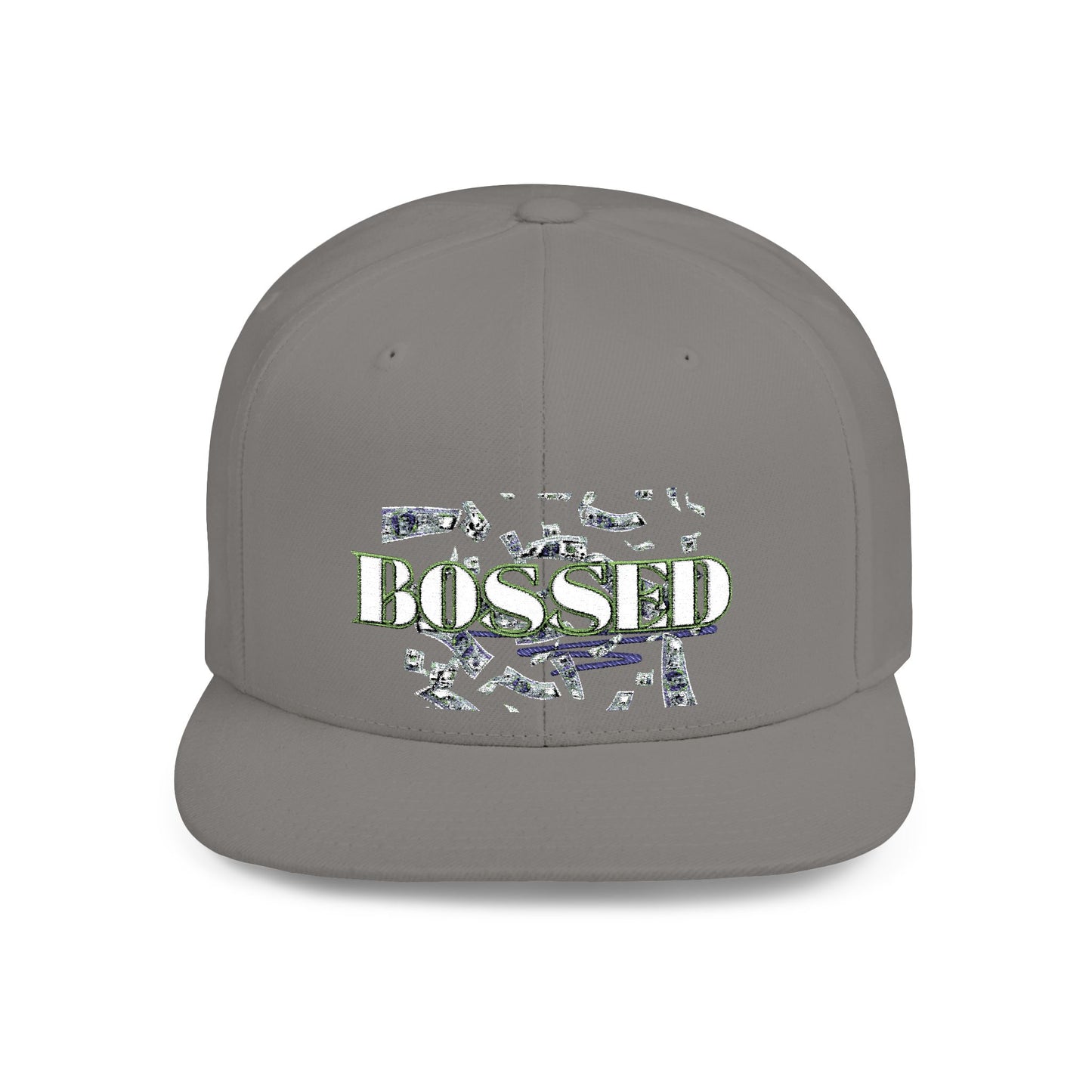 BOSSED Flat Bill Snapback Hat - Stylish Cap for Confident Individuals
