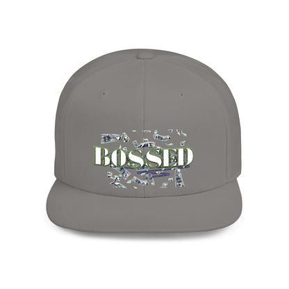 BOSSED Flat Bill Snapback Hat - Stylish Cap for Confident Individuals
