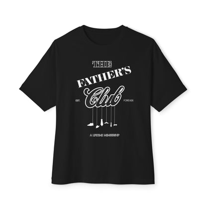 Classic Father’s Club Unisex Oversized Tee, Casual Shirt for Dads, Gift for Father's Day, Comfortable Everyday Wear, Trendy Boxy Top