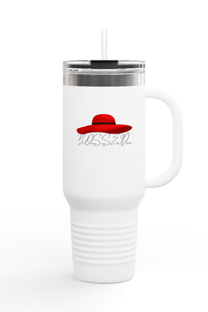 Fashionable Insulated Travel Mug - 40oz with 'BOSSED' Design