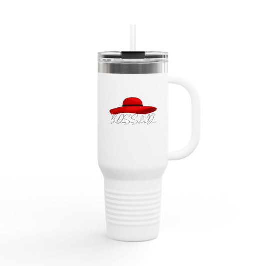 Fashionable Insulated Travel Mug - 40oz with 'BOSSED' Design