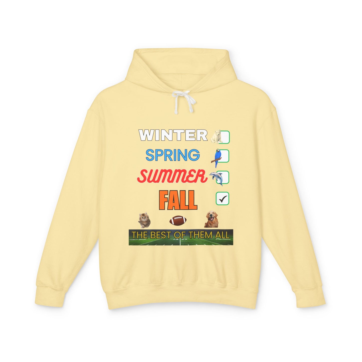 Fall Hoodies - Unisex Lightweight Hooded Sweatshirt