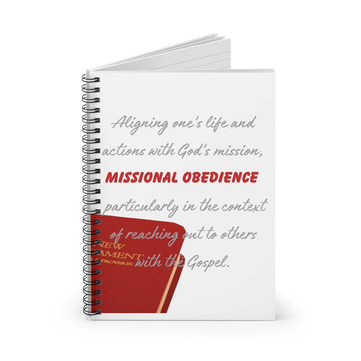 Inspirational Spiral Notebook for Faith-Based Reflection, Christian Journal, Missionary Planner, Spiritual Growth Diary, Gift for Believers