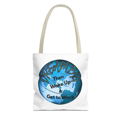Dream Big Tote Bag - Motivational Earth Design for Daily Inspiration