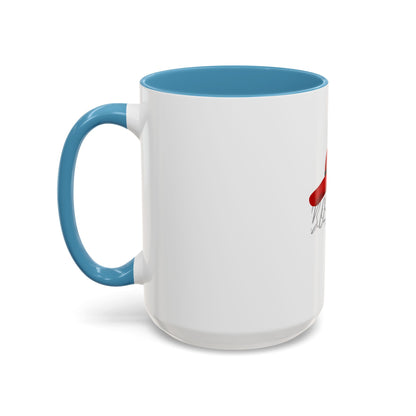 Bold Red Hat Accent Coffee Mug - Stylish Drinkware for Fashion Lovers