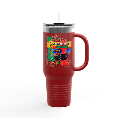Juneteenth Celebration Insulated Travel Mug - 40oz Freedom Design