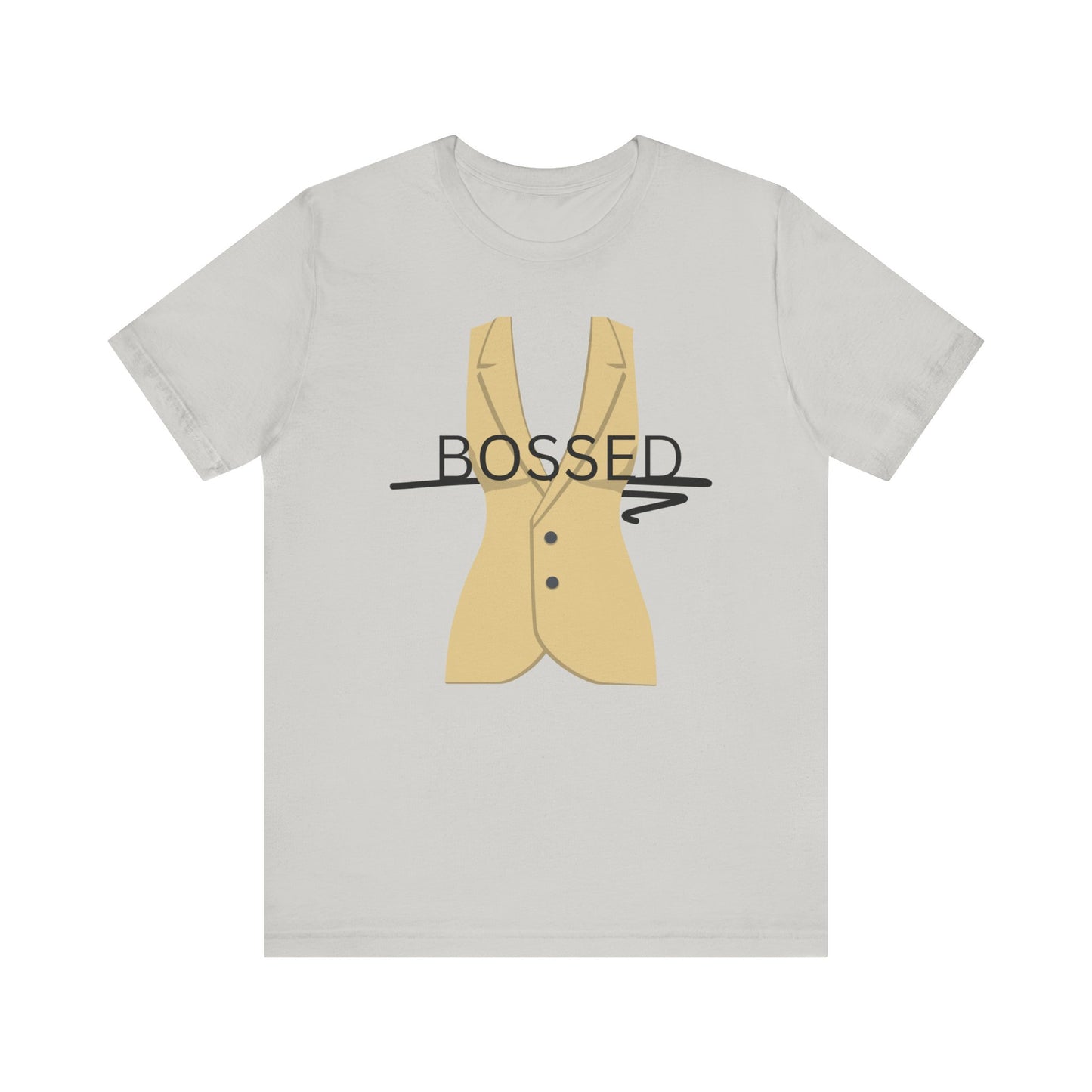 Bossed Unisex Garment-Dyed T-shirt in Black