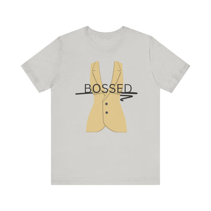 Bossed Unisex Garment-Dyed T-shirt in Black