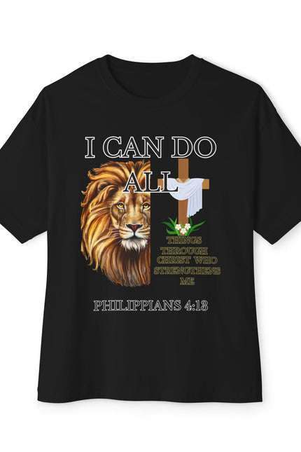 Christian Lion Tee — "I Can Do All Things" Philippians 4:13 Inspirational T‑Shirt