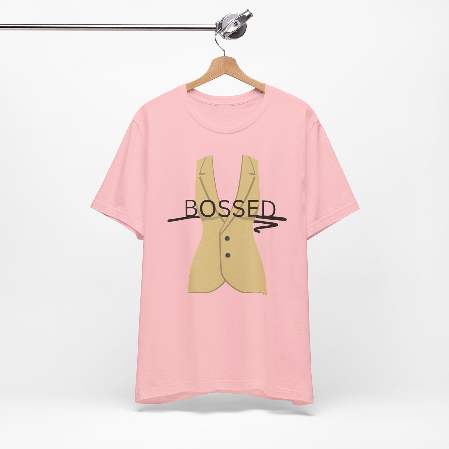 Bossed Unisex Garment-Dyed T-shirt in Black