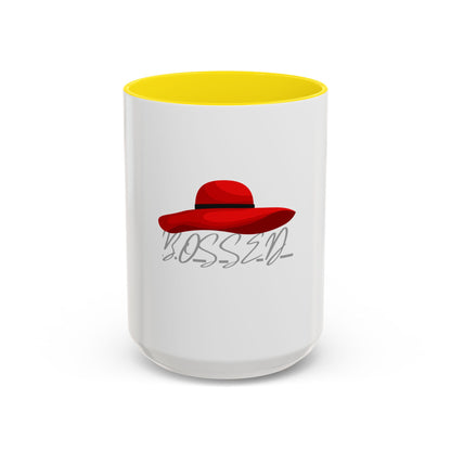 Bold Red Hat Accent Coffee Mug - Stylish Drinkware for Fashion Lovers