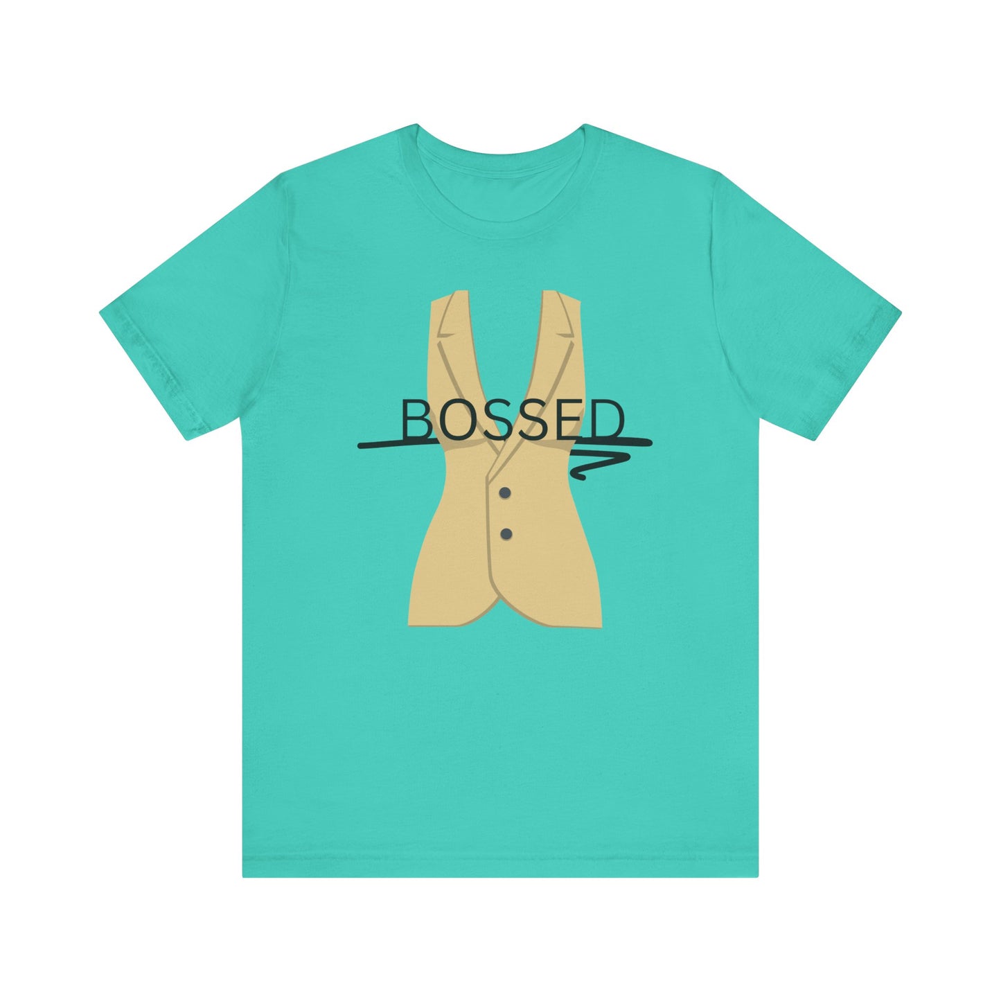 Bossed Unisex Garment-Dyed T-shirt in Black