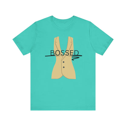 Bossed Unisex Garment-Dyed T-shirt in Black