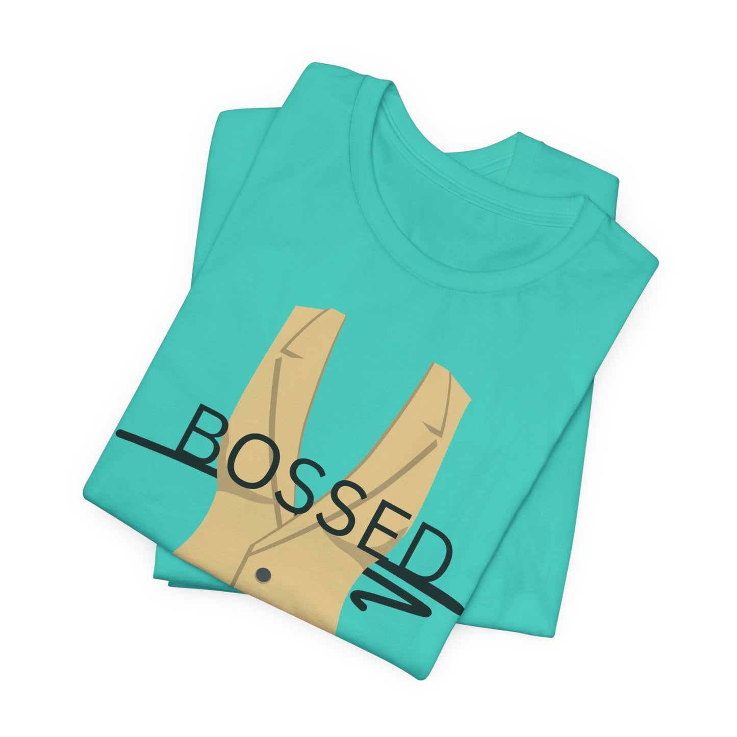 Bossed Unisex Garment-Dyed T-shirt in Black