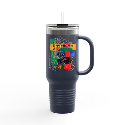Juneteenth Celebration Insulated Travel Mug - 40oz Freedom Design