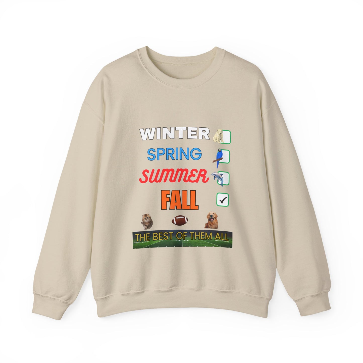 Fall Crewneck Sweatshirt — "The Best of Them All" Seasonal Checklist Design