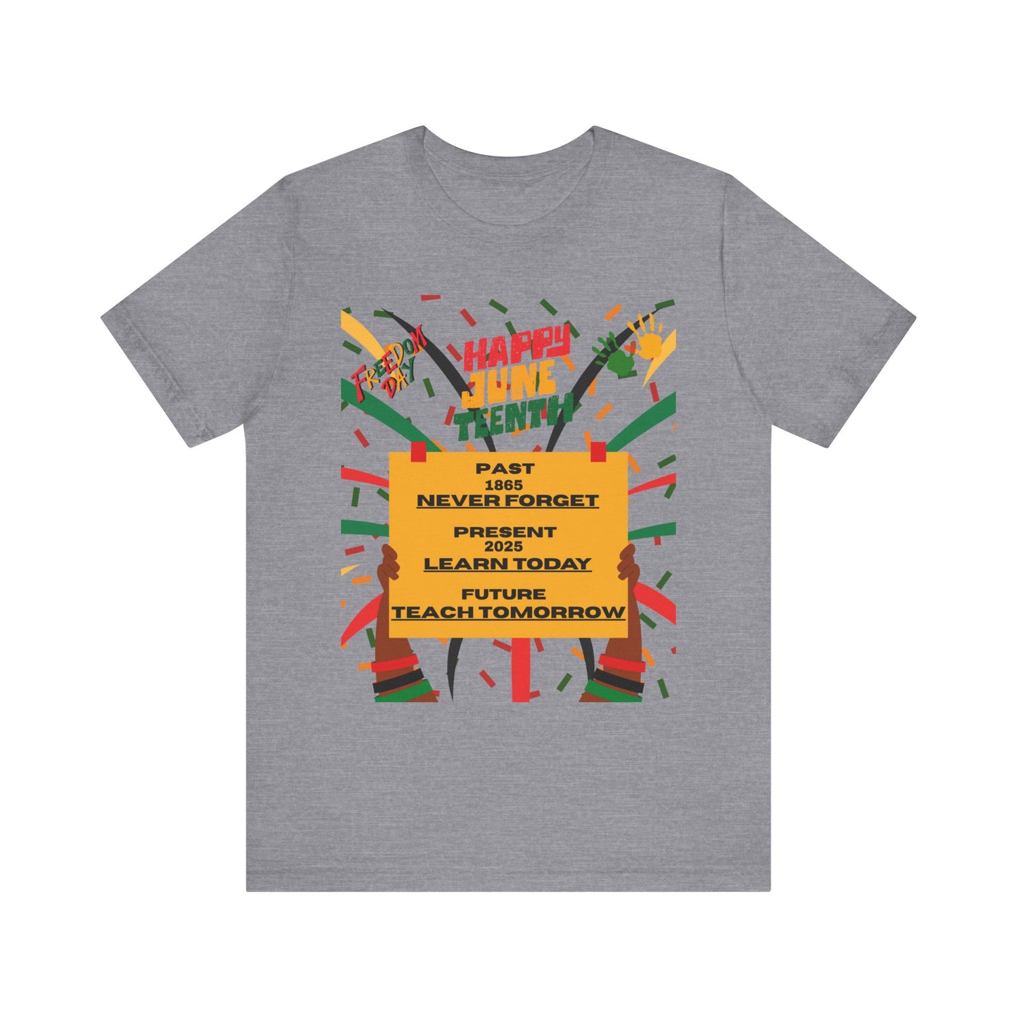 Happy Juneteenth Celebration Tee | Never Forget, Learn Today, Teach Tomorrow