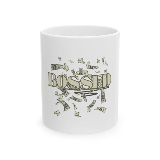 Bossed Ceramic Mug - Motivational Coffee Cup for Entrepreneurs