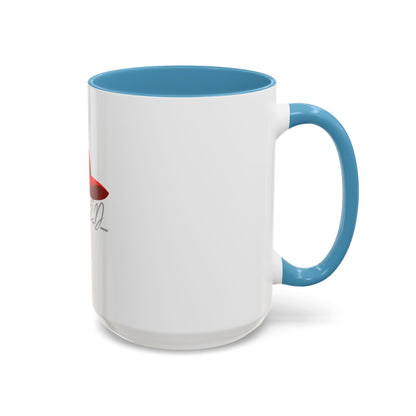 Bold Red Hat Accent Coffee Mug - Stylish Drinkware for Fashion Lovers