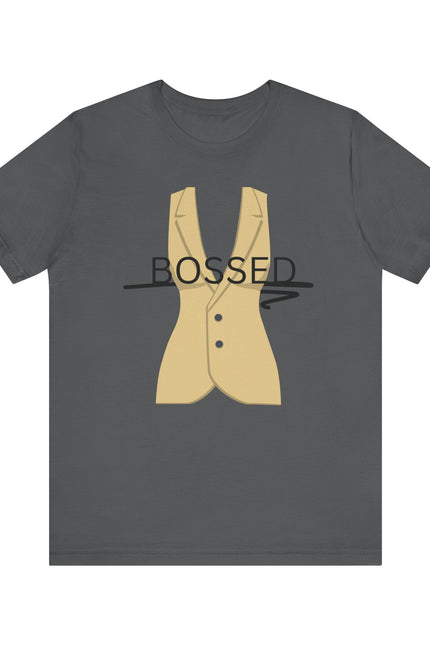 Bossed Unisex Garment-Dyed T-shirt in Black