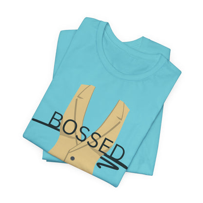 Bossed Unisex Garment-Dyed T-shirt in Black