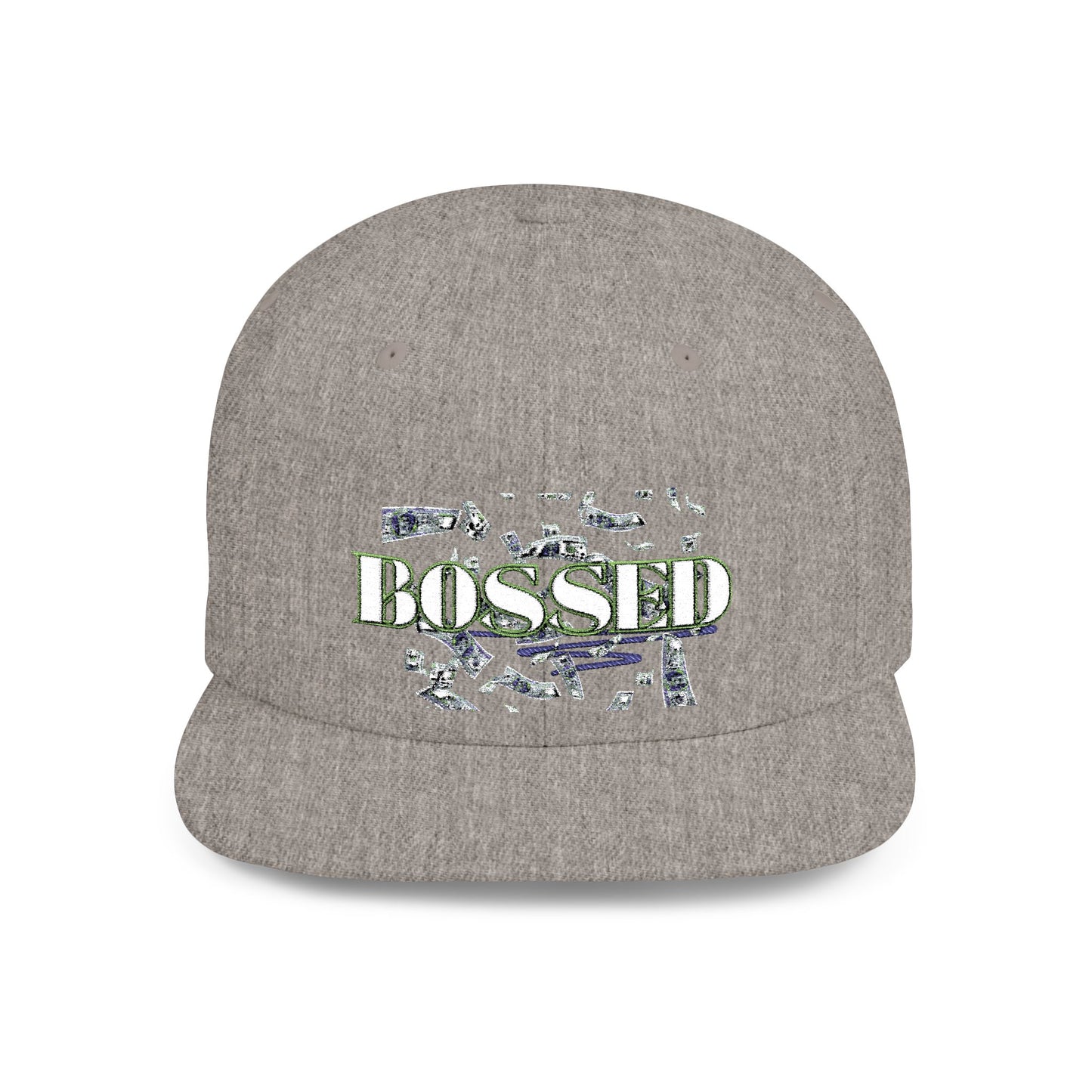 BOSSED Flat Bill Snapback Hat - Stylish Cap for Confident Individuals