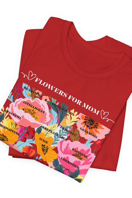 Floral Motif Unisex Tee | Botanical T-Shirt, Floral Graphic Tee, Trendy Summer Shirt, Gift for Her, Casual Wear