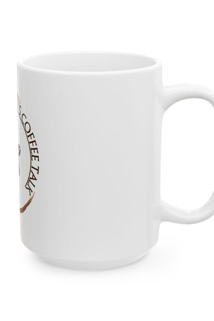 Ceramic Coffee Mug, Let's Coffee Talk Mug, Coffee Lover's Gift, Home Cafe Decor, Perfect for Friends & Family Celebrations