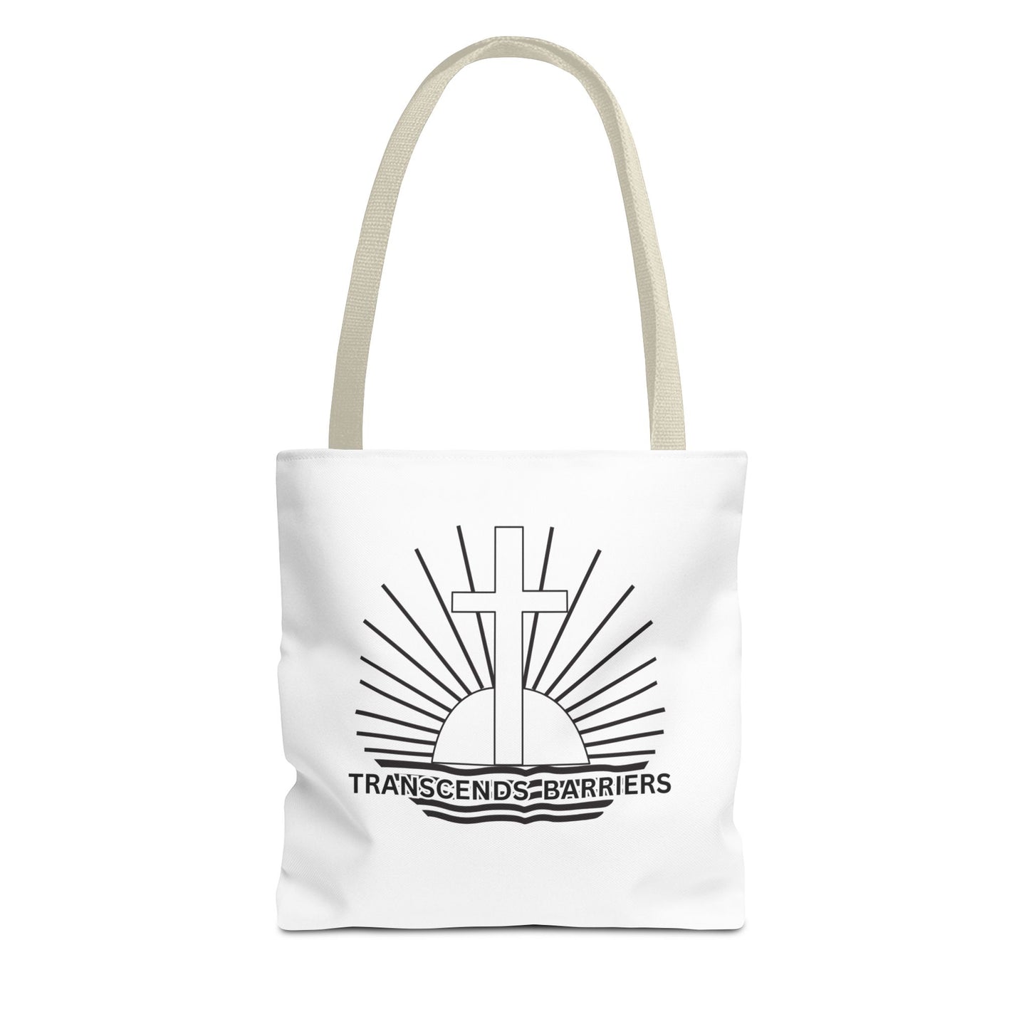 Inspirational Quote Tote Bag - Transcends Barriers - Eco-friendly Shopping Bag, Gift for Friends, Motivational Canvas Bag, Everyday Use